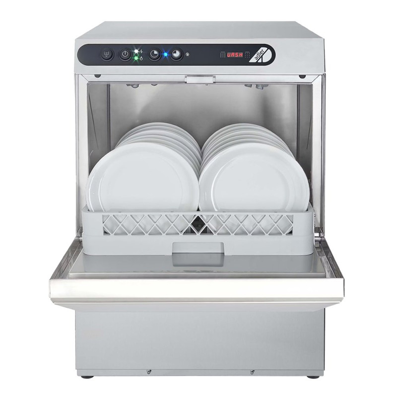 Lave-vaisselle ECOLINE 50x50 Inox AISI-34 Pompe Vidange Double Paroi Cycle 1-3 min 15L/cycle