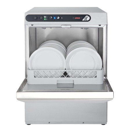 Lave-vaisselle ECOLINE 50x50 Inox AISI-34 Pompe Vidange Double Paroi Cycle 1-3 min 15L/cycle