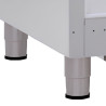 Armoire négative 495L - Extérieur inox - 1 porte pleine - Température -20°/-15°C - Alarme - 2 clayettes GN2/1