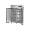 Armoire GN2/1 Basic T°-20°/-15°C - 1404l - 2 portes inox - LED - Thermostat digital - Serrure - 3 clayettes GN2/1