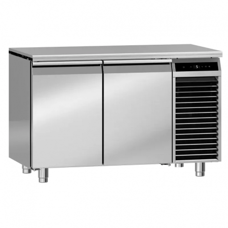 Table réfrigérée positive - Temp. -2°/+8°C - Glissières GN 1/1 - 280L -​ventilée - 1300x700x850mm