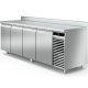 Table réfrigérée positive - GN 1/1 - 4 portes avec dessus et dosseret - 599L - 226x700x95 cm