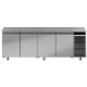 Table réfrigérée positive - GN 1/1 - 4 portes avec dessus et dosseret - 599L - 226x700x95 cm