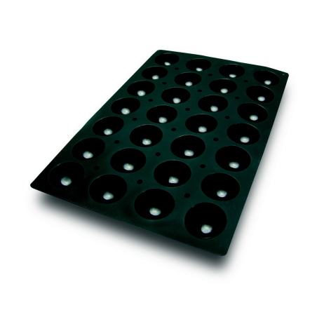 Moule silicone 600x400 mm - demi sphère de 90ml - Ø70x35 mm - 28 empreintes