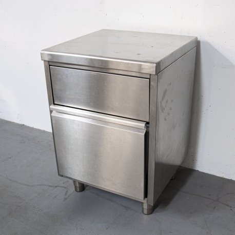 Meuble inox avec poubelle intégrée - Reconditionné Très bon état (4/5)