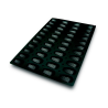 Moule silicone 600x400 mm - madeleine 32ml - Ø77x44x18 mm - 44 empreintes
