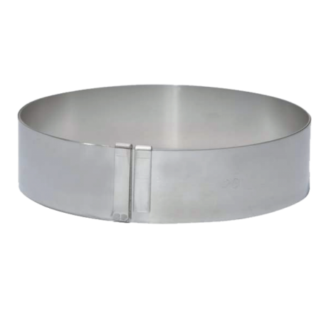 Cercle inox extensible Ø18 à 36 cm Ht.4,5 cm