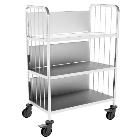 Chariot à vaisselle / plateaux - 3 niveaux - 990x670x1410 mm