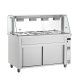 Buffet chaud pour 4 bacs GN 1/1 2,6kW en 1410 x 700 x 1325 mm