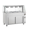 Buffet chaud pour 4 bacs GN 1/1 2,6kW en 1410 x 700 x 1313 mm