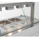Buffet chaud pour 4 bacs GN 1/1 2,6kW en 1410 x 700 x 1325 mm