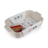 Plat individuel Appolia 85cl rectangulaire émail vitrifiée 18x12x4,5 cm col. écru