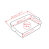 Plat individuel Appolia 85cl rectangulaire émail vitrifiée 18x12x4,5 cm col. écru