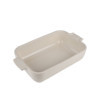 Plat individuel Appolia 85cl carré émail vitrifiée 18x12x4,5 cm col. écru