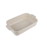 Plat individuel Appolia 85cl rectangulaire émail vitrifiée 18x12x4,5 cm col. écru