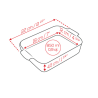 Plat individuel Appolia 85cl rectangulaire émail vitrifiée 18x12x4,5 cm col. ardoise