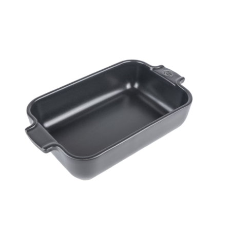 Plat individuel Appolia 85cl rectangulaire émail vitrifiée 18x12x4,5 cm col. ardoise