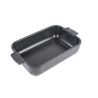 Plat individuel Appolia 85cl rectangulaire émail vitrifiée 18x12x4,5 cm col. ardoise