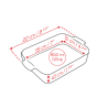 Plat individuel Appolia 85cl émail rectangulaire vitrifiée 18x12x4,5 cm col.noir satin