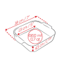 Plat individuel Appolia 66cl carré émail vitrifiée 13x13x4,5 cm col. noir satin