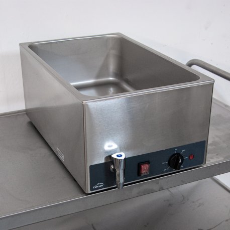 Bain-marie électrique inox à poser GN 1/1 avec robinet - 24 L - 1300 W - Reconditionné Bon état (3/5)