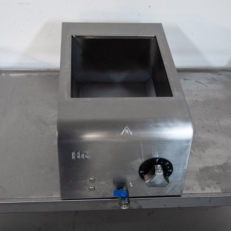 Bain-marie électrique inox à poser GN 1/2 avec robinet - 1000 W
