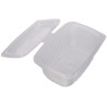 Barquette multi fonctions 1L - 18,5x13,5x6,5 cm - avec couvercle intégré