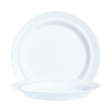 Assiette plate ø 23 cm - Autonomy - Verre trempé blanc