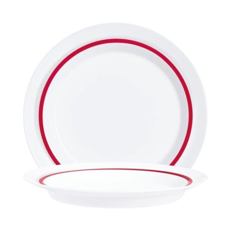 Assiette plate ø 23 cm Autonomy - Verre trempé rouge