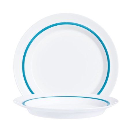 Assiette plate ø 23 cm Autonomy - Verre trempé bleu