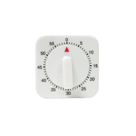 Minuteur mécanique 60mn petit modèle 6x6 cm