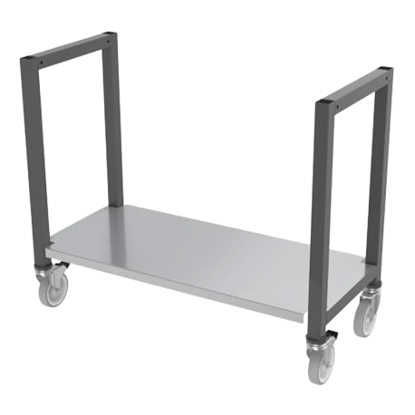 Chariot support Inox sur roulettes pour rôtissoire Ginox 4