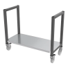 Chariot support Inox sur roulettes pour rôtissoire Ginox 4