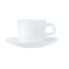 Soucoupe à déjeuner Restaurant diam.15,3 cm en opale blanc