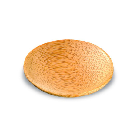 Assiette mise en bouche ronde - Bambou 6 cm