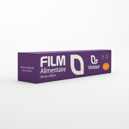 Film étirable - boite distributrice 45cmx300 m - coupe zip