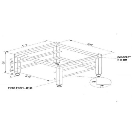 Support lave-vaisselle avec glissière Technolav