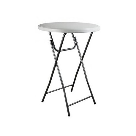 Mange-debout Congrès Ø80 cm Blanc structure noire