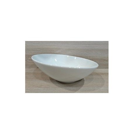 Salad bowl incliné ø23 cm porcelaine - Blanc