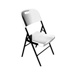 Chaise de congrès pliable - blanc