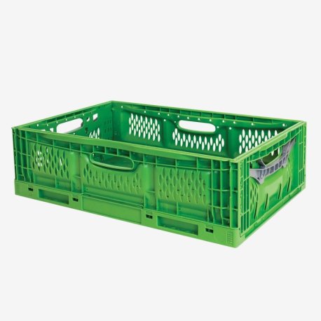 Caisse pliable empilable 35 L - Vert