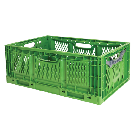 Caisse pliable empilable 45 L - Vert