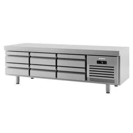 Soubassement réfrigéré 2000 mm -2/+8°C - 6 tiroirs 310 L