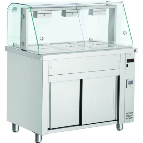 Bain marie +90°C sur placard 3 GN1/1