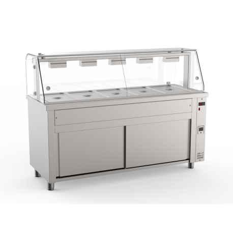Bain marie +90°C sur placard 5 GN1/1