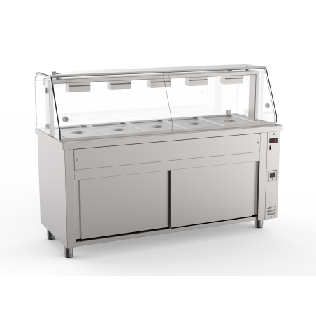 Bain marie +90°C sur placard 5 GN1/1