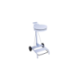 Support de sac mobile 110 L à base ronde - Acier blanc