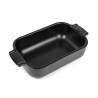 Plat individuel 47 cl - Émail vitrifié - Noir