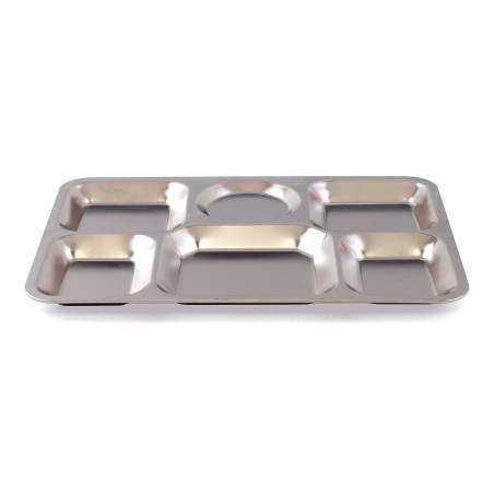 Plateau 6 compartiments - Inox
