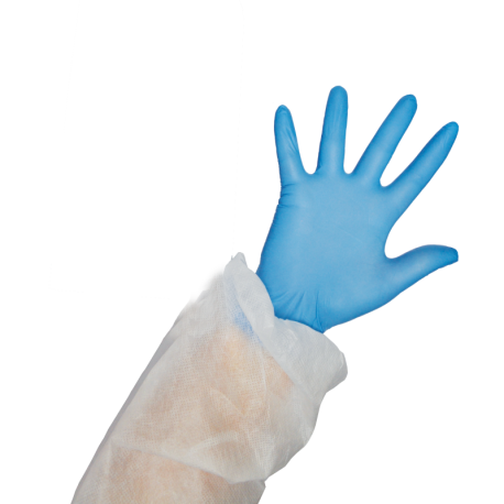 Gant nitrile non poudré bleu par boite de 100 - Taille S